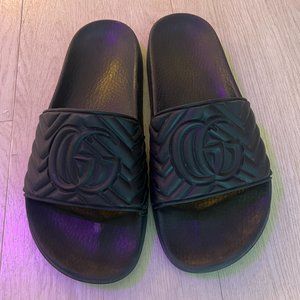 Gucci Matelasse Rubber Slides Mens (or unisex) Size 7 UK/8 US